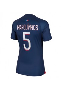 Fotbalové Dres Paris Saint-Germain Marquinhos #5 Dámské Domácí Oblečení 2023-24 Krátký Rukáv